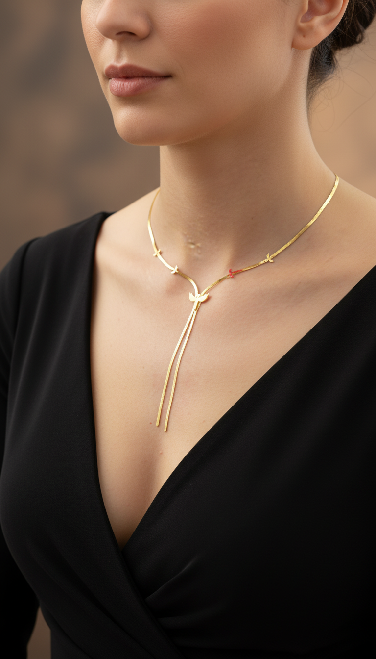 Şıklığın İmzası Yılan Sırtı Kolye★★★★★